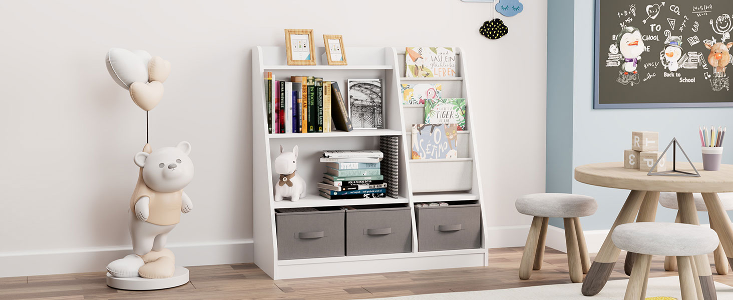 Amazon.com: NACHES White Kids Bookshelf Wood Children